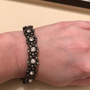 Pretty Bracelet- Flowers and Rhinestones in middle